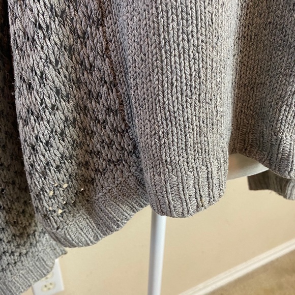 Theory Grey Silk/Linen Blend Turtleneck Sweater - Picture 4 of 11